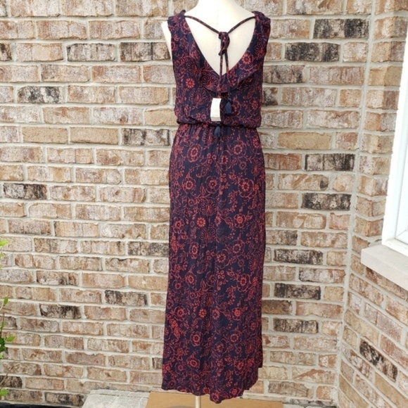 Ann Taylor LOFT Floral Flutter Tassle Dress SP - Picture 2 of 7